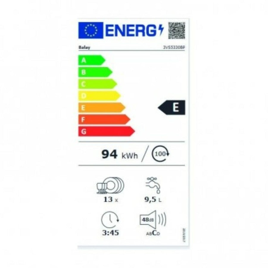 Lavastoviglie Balay 3VS5330BP Bianco 60 cm (60 cm)