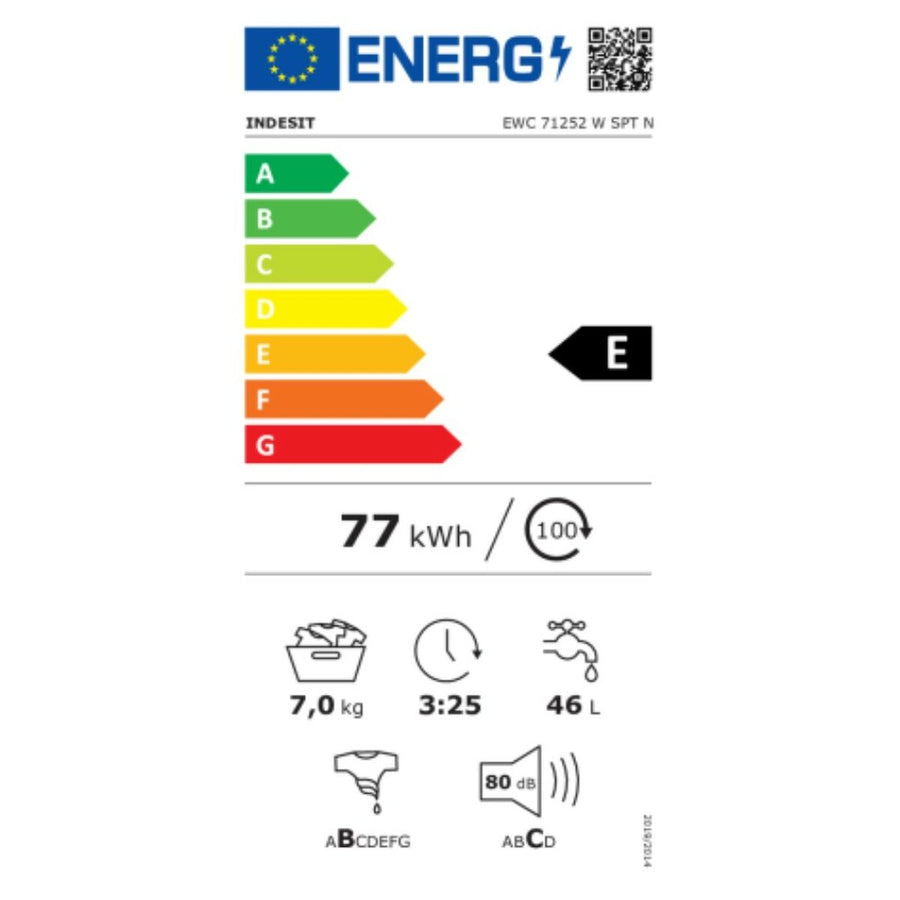 Lavatrice Indesit EWC 71252 W SPT N 1000 rpm Bianco 59,5 cm 1200 rpm 7 kg