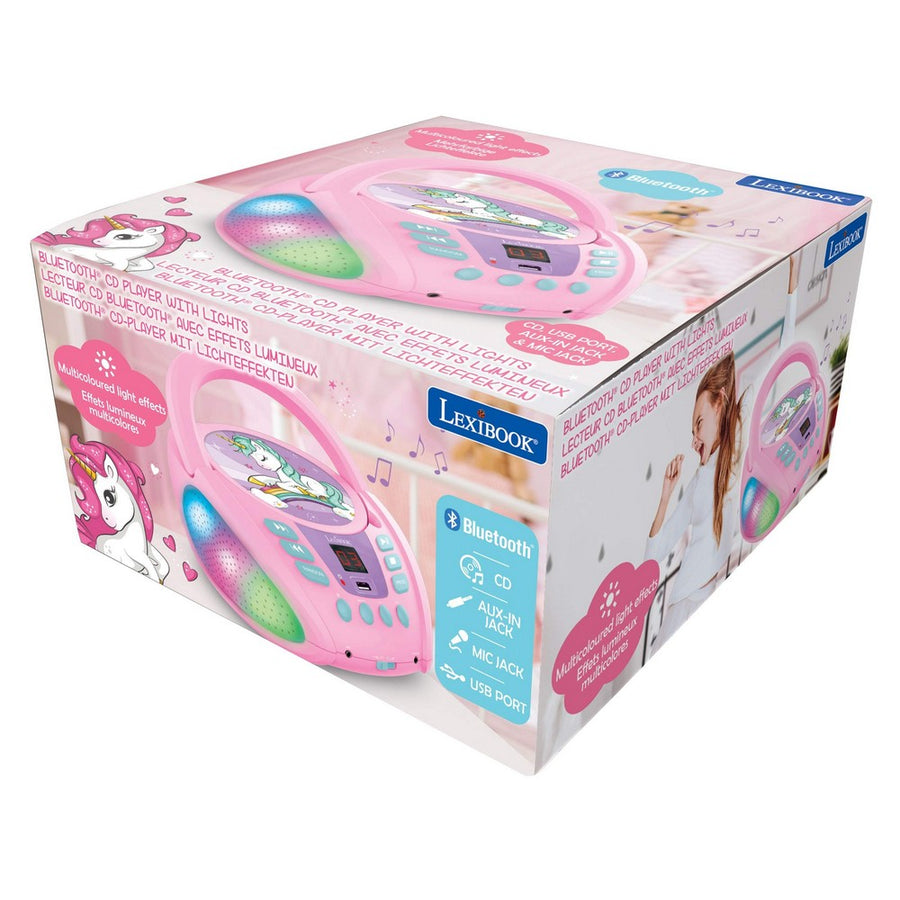 Riproduttore CD/MP3 Lexibook Bluetooth Rosa Per bambini Unicorno