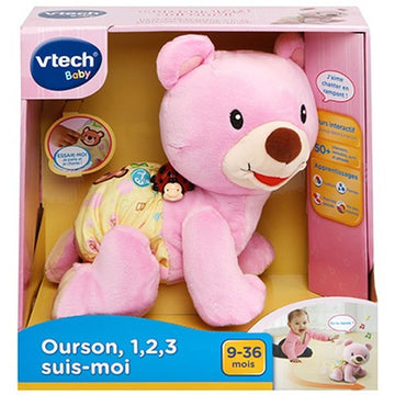 Peluche Vtech Baby Bear, 1,2,3 Follow Me Musicale Rosa