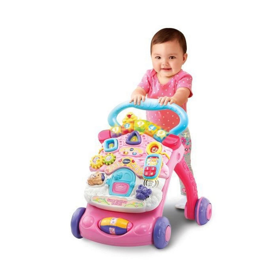 Cavalcabili Vtech Super Trotteur Parlant 2 En 1 Rose Rosa