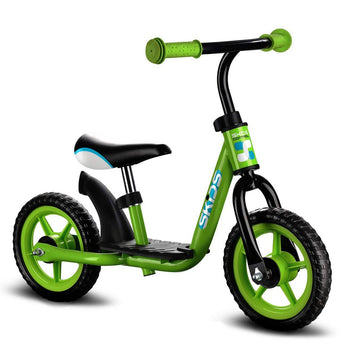 Bicicletta per Bambini Skids Control Acciaio Verde Nylon Poggiapiedi