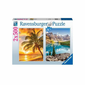 Puzzle Ravensburger Mountains & Beach 2 x 500 Pezzi