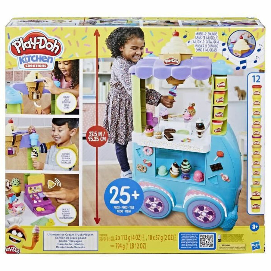 Set di Plastilina Play-Doh Giant Ice Cream Truck 25 Pezzi Gelato