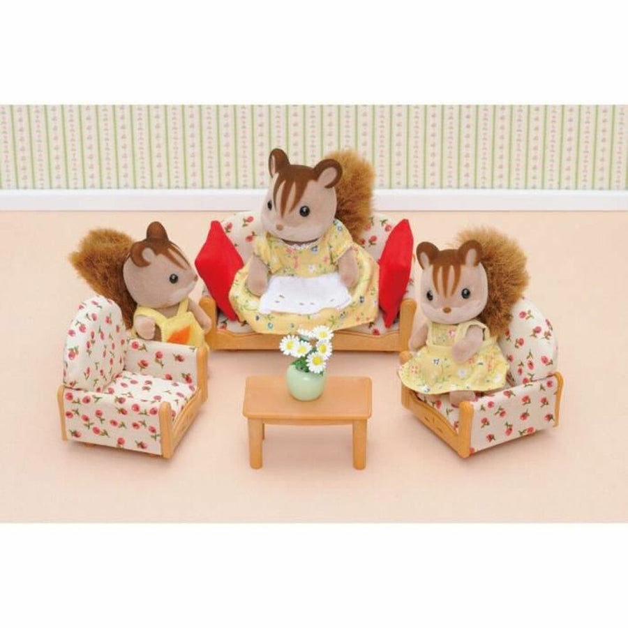 Accessori per Casa delle Bambole Sylvanian Families Sofa + 2 Armchairs + Table