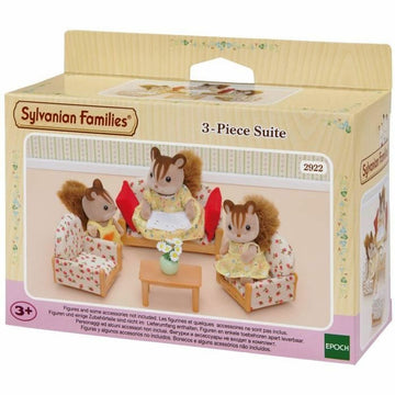 Accessori per Casa delle Bambole Sylvanian Families Sofa + 2 Armchairs + Table