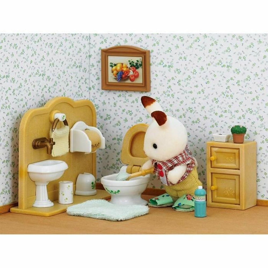 Personaggi d'Azione Sylvanian Families Chocolate Rabbit and Toilet Set