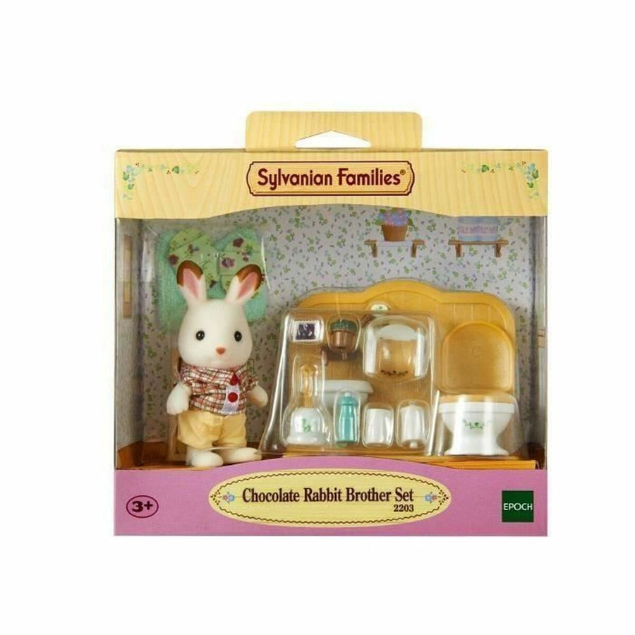 Personaggi d'Azione Sylvanian Families Chocolate Rabbit and Toilet Set