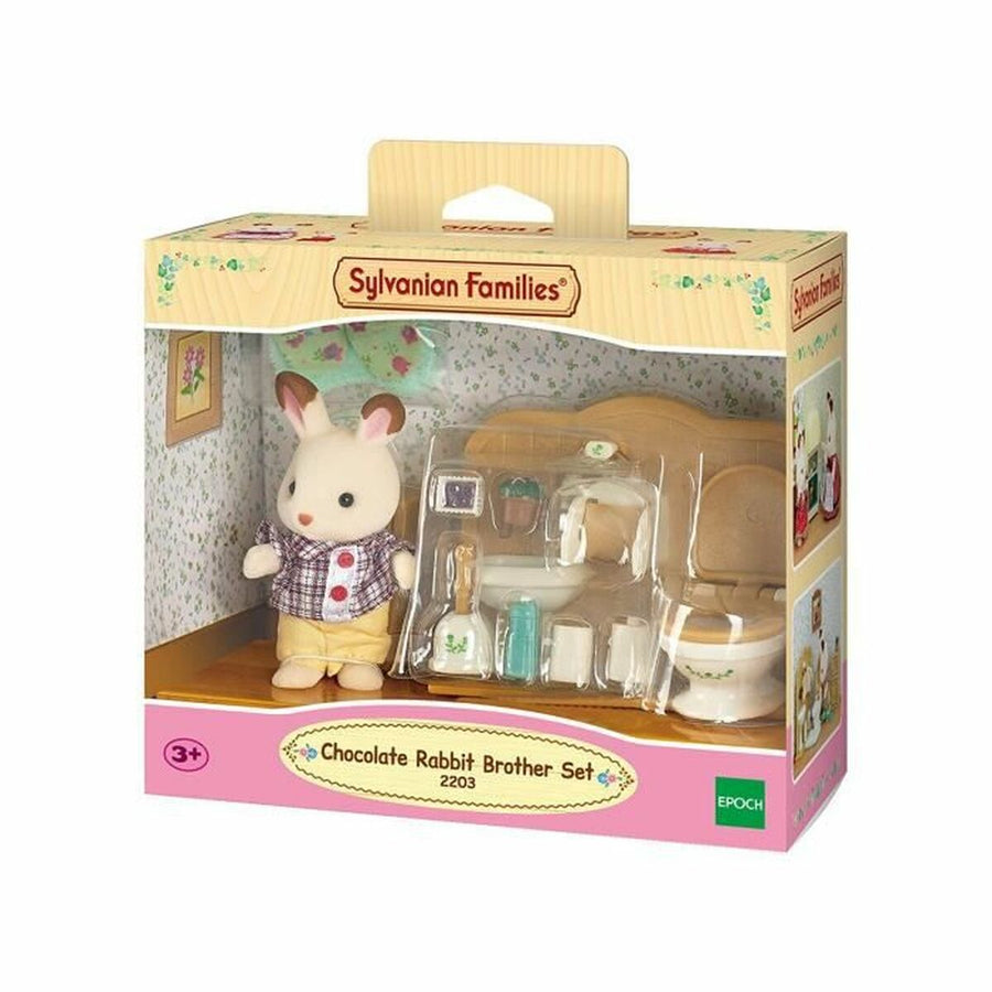 Personaggi d'Azione Sylvanian Families Chocolate Rabbit and Toilet Set