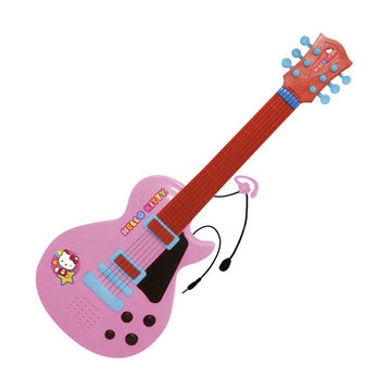 Chitarra da Bambino Hello Kitty Microfono Rosa Elettronica