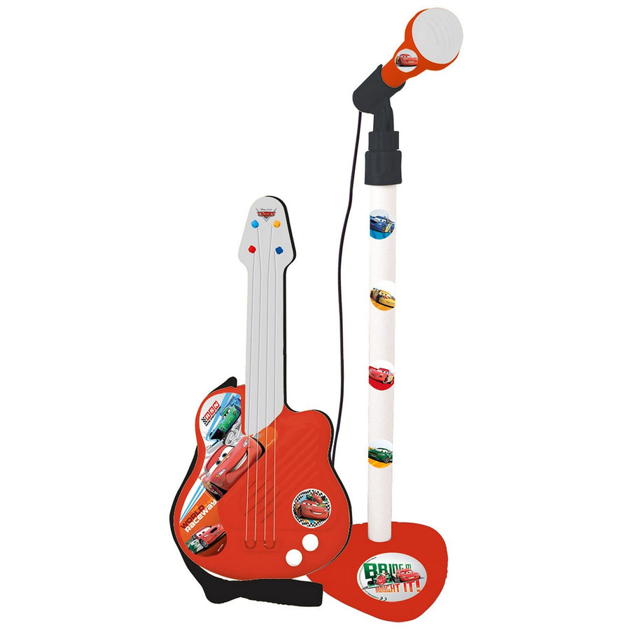 Giocattolo Musicale Cars Microfono Rosso Chitarra da Bambino