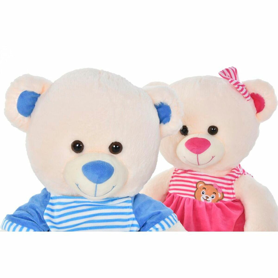 Orsetto di Peluche DKD Home Decor Beige Azzurro Rosa Per bambini Orso 25 x 25 x 50 cm (2 Unità)