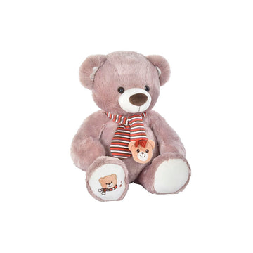 Orsetto di Peluche DKD Home Decor Bianco Sciarpa Marrone Per bambini Orso 50 x 30 x 60 cm