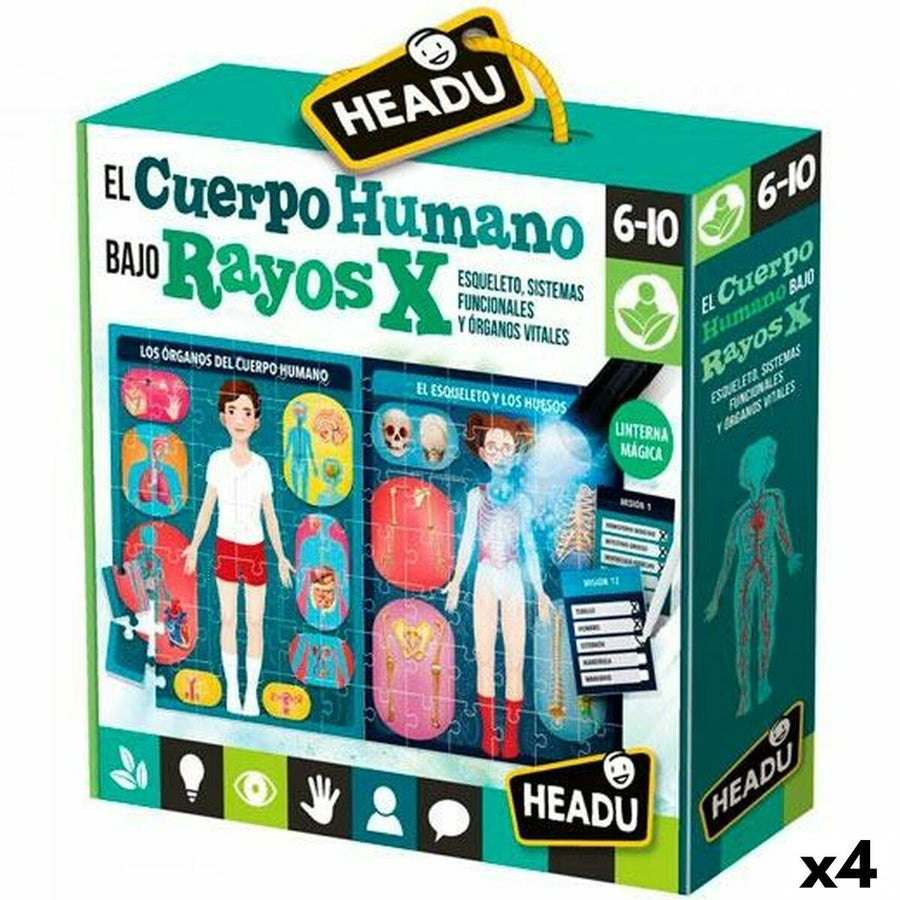 Gioco Educativo Prima Infanzia HEADU El cuerpo humano Rayos X (4 Unità)